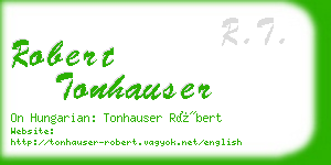 robert tonhauser business card